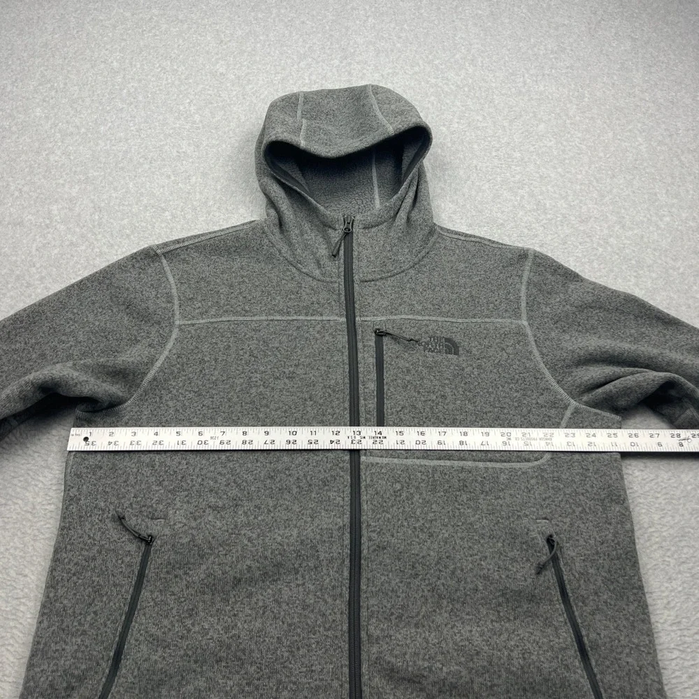 The North Face Gordon Lyons Hoodie Mens XL Gray Heather Full Zip Fleece Jacket